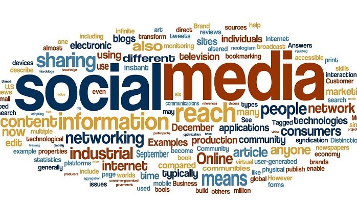 Word cluster: Social Media, networking, industrial, internet, online, article, etc.